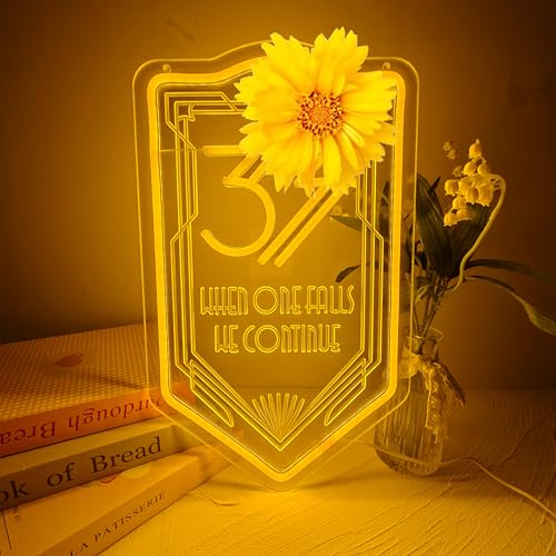 Sci-Fi Expedition Style Neon Wall Light,Shield-Shaped LED Sign with Motivational Quote,Warm Yellow Gaming Room Decor for Gamers,Streamers,Office Man Cave. by iPuppy - Used condition - US$21.92