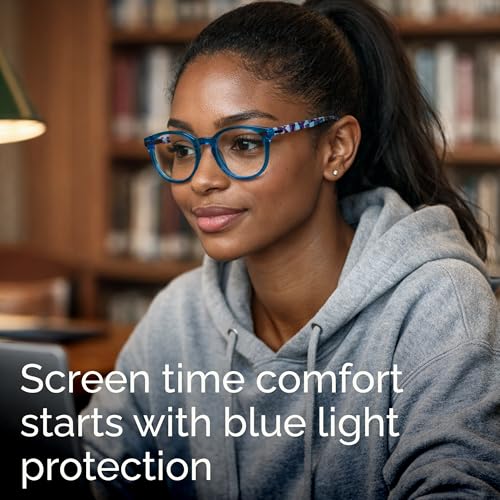Image of IBOANN Chic & Comfy Blue Light Glasses for Women - 3-Pack Round Frames, Screen-Ready Style with UV Protection Coating