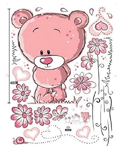 Walplus - Adesivi da Parete con Orsacchiotto per