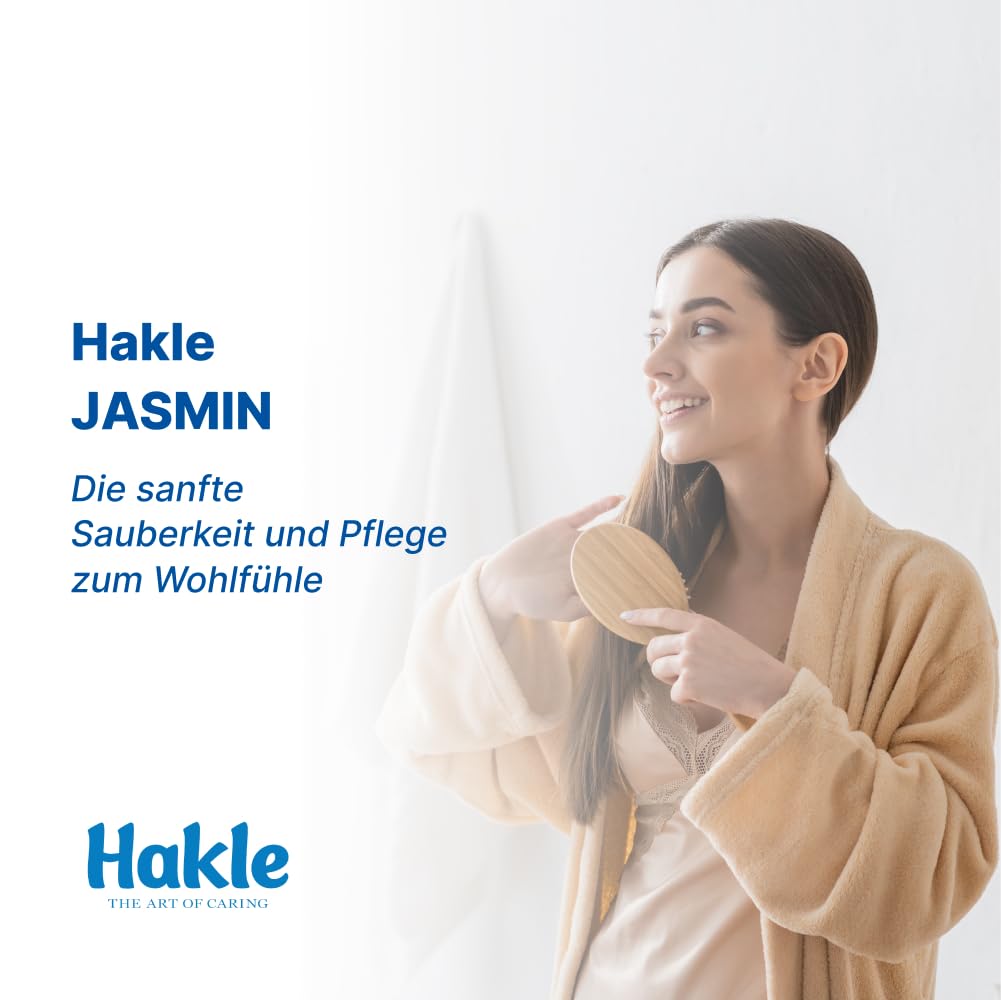 Hakle Toilettenpapier mit Jasminduft & Dekor - 72 Rollen, 3-lagiges Klopapier, 150 Blatt pro Rolle, WC Papier mit 60% recycelte Verpackung, FSC-zertifiziert