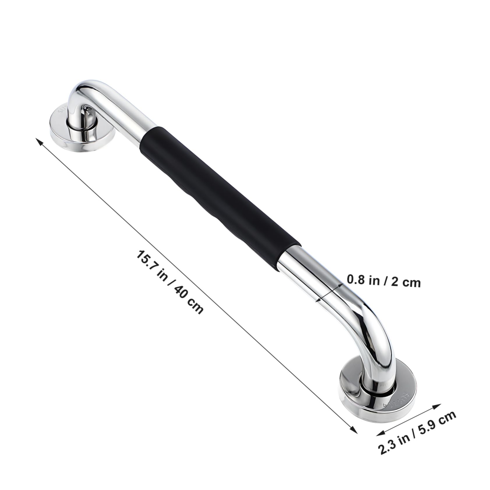 Barre D'appui de Salle de Bain en Acier Inoxydable 304, Lot de 2