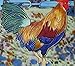 Rooster Hand Painted Ceramic Art Tile 8x8 inches with fiberboard Back