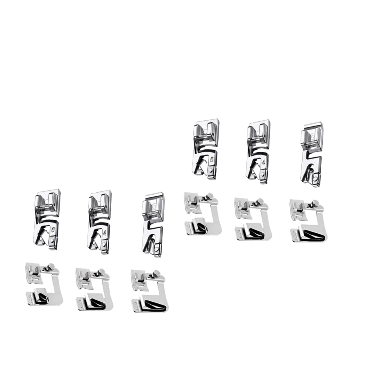 Pied à Sertir Machine à Coudre TEHAUX 12pcs pour Ourlet Réussi