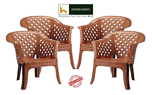 Nilkamal Sofa Chair Set of 04 (Pear Wood) By Homegenic®