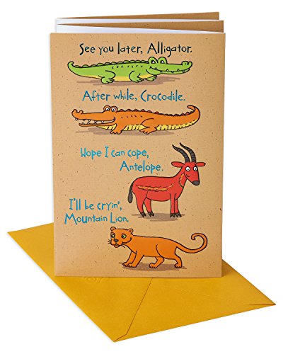 American Greetings Funny Goodbye Card (See You Later, Alligator)