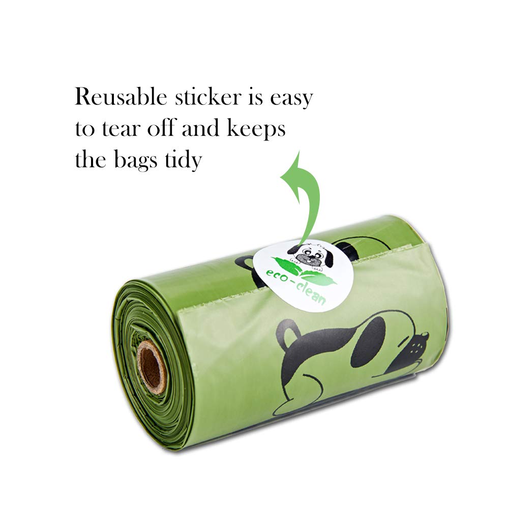 ECO-CLEAN Bolsas para Caca biodegradables, Bolsas para residuos de Perros, a Prueba de Fugas, fácil de Quitar (16/36 Rollos sin Perfume)