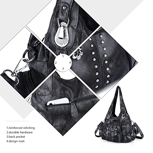 Angel Kiss Handbags For Women Soft Pu Leather Large Hobo Bags For Ladies Top Handle Satchel Shoulder Bag Top Handle Satchel #TOP3