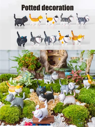 Figuras de hadas de animales mini y gatitos para decoración de paisajes 4