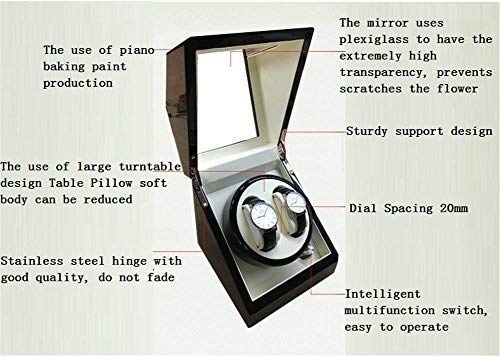 Caricatore Automatico per Orologi, Scatola di Carica Automatica Shaker, Motore Rotante per Orologi Meccanici sulla Scatola dell'orologio, Custodia per Esposizione dell'orologio Ultra silenziosa