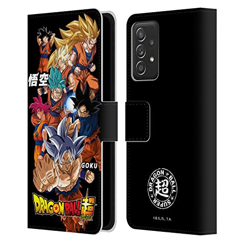 Dragon Ball Super Goku Étui Portefeuille Cuir pour Galaxy A52