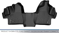 Vista 4 de MAXFLOORMAT - Tapetes para piso - Ford Transit. No es adecuado para Transit Connect. Cobertura en una unidad de primera hilera completa (negro).