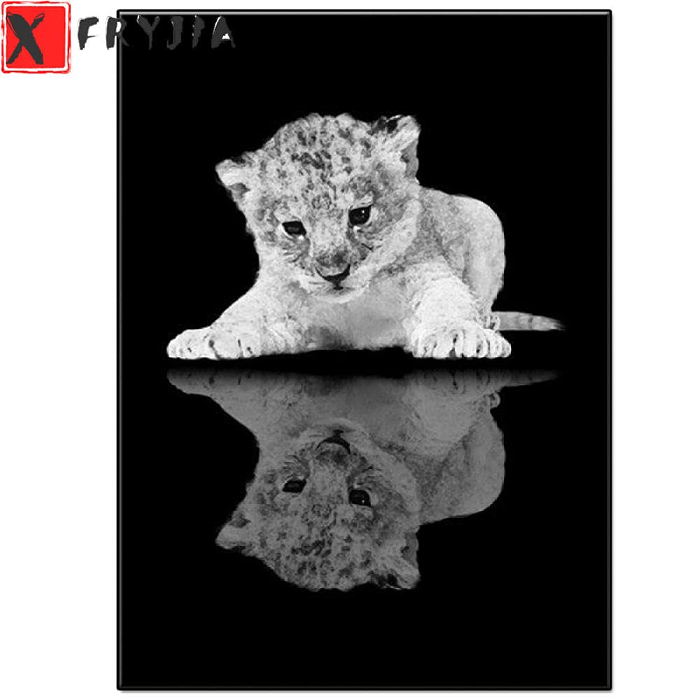 Broderie de diamant noir et blanc anti stress Square 20x25cm pour débuter
