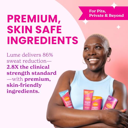 Image of Lume Whole Body Deodorant Plus Sweat Control - Smooth Cream Tube - 72 Hour Odor And Sweat Control - Baking Soda Free, Skin Loving - 3.0 ounce (Soft Powder)