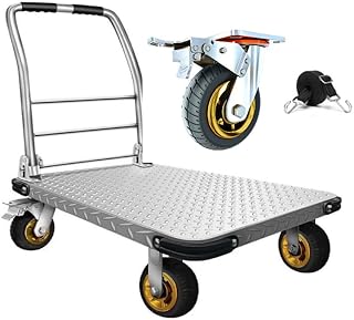 Dolly cart Folding Platform cart Push Cart Dolly Moving Platform 2000lbs Hand Truck 360 Degree Swivel Wheels Loading and Storage (2000lbs Weight Capacity) (2000LBS=35X22inch)