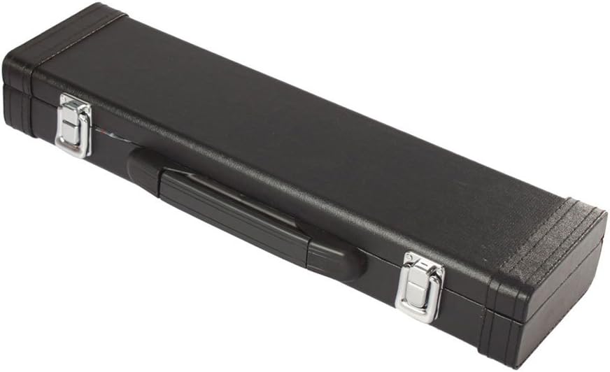 Closed Hole Flute, Nickel Student Plated Beginner Flute Concert Band with E Key with Case, Cleaning Kit,Musical Instrument(Silver A)