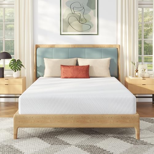 Image of MLILY Queen Mattress in a Box, 8 inch Mattresses for Platform Bed Double Size Daybed, Green Tea Memory Foam Medium Firm
