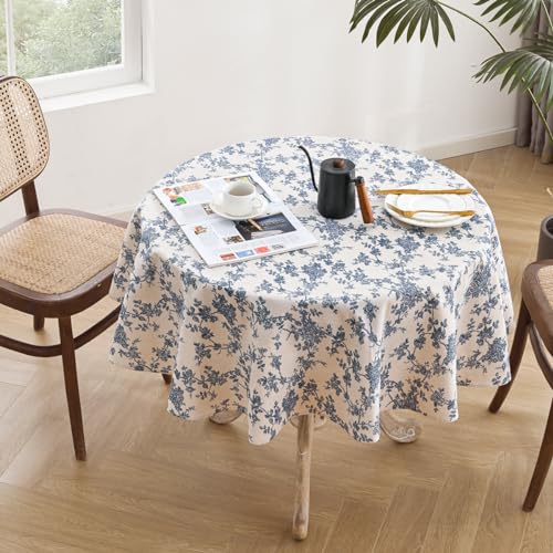 Aoztio Rustic Floral Round Tablecloth 55 Inch thumb #6