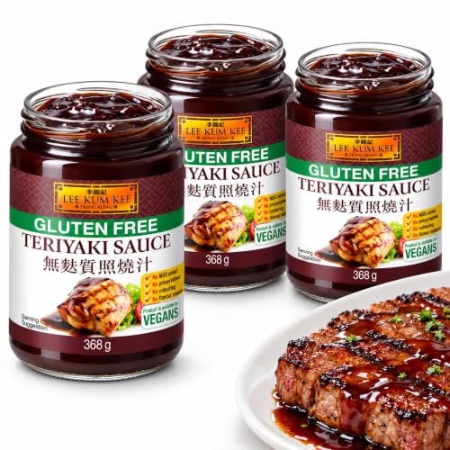 Salsa Teriyaki Sin Gluten Vegano Lee Kum Kee, 1 unidad de 368g