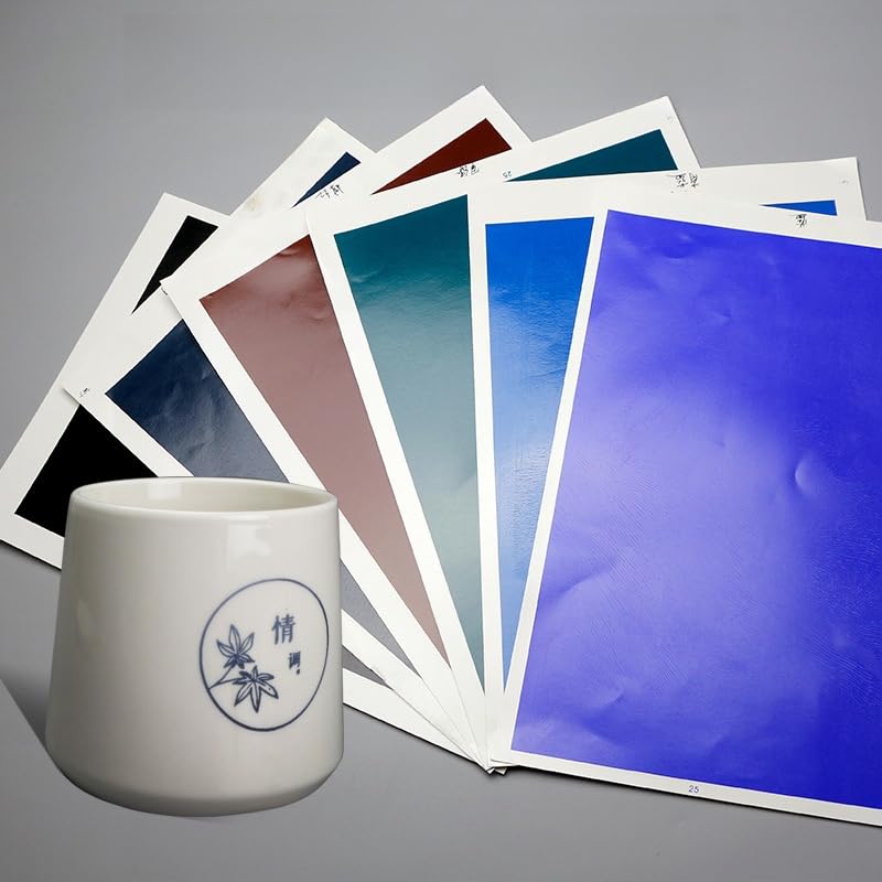 Vanttokeey 10pcs Laser Engraving Marking Paper, 39x27CM Engraving Color Paper Laser Marking Paper Ceramic Stone Material Colored Paper for Ceramics Glass Metal Laser Cutting and Engraving (10 Colors)