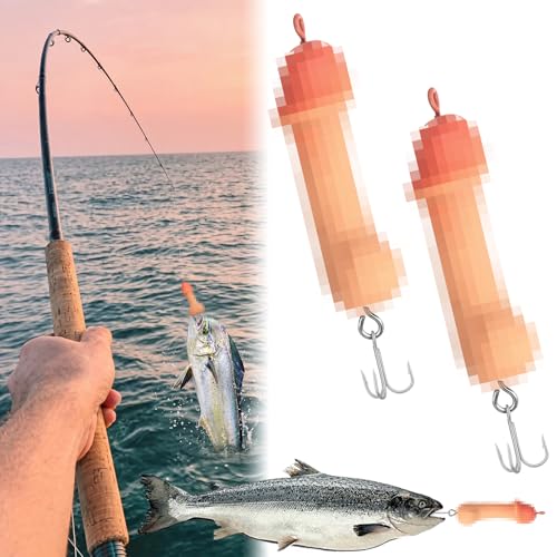 Relaxgiant 2 Pcs Fishing Lure Top Water Bass Fishing Lure-Suitable for All Water Layers Lure with Triple Hooks for Anglers