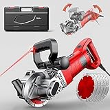【CONCEPTION INFRAROUGE】 La machine de découpe murale électrique est conçue avec un éclairage infrarouge et un couvercle mobile. Les rayons infrarouges rendent le positionnement et la découpe plus précis. Le couvercle de protection, qui peut bloquer la poussière, est également mobile pour éviter tout angle mort.