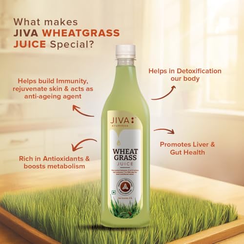Image of Jiva Wheatgrass Juice | Help to Boost Immunity | Helps In Weight Management - 1Ltr (Pack of 1)