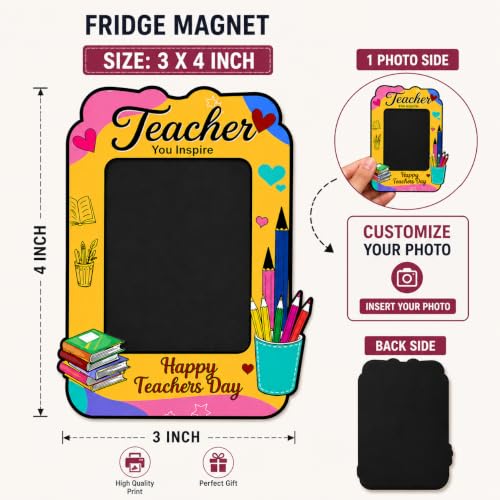 Image of Personalised Teacher's Day Fridge Magnet with Custom Photo