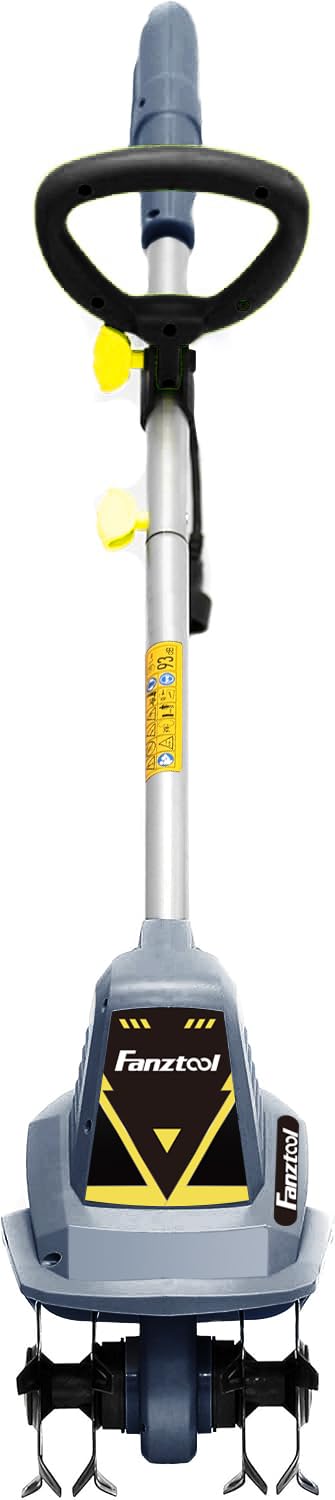 FANZTOOL Motoazada eléctrica de jardín de 300 W, solo 5 kg, ideal para personas mayores y mujeres, 19 cm de ancho de trabajo, 15,5 cm de profundidad, perfecto para parterres y huertos