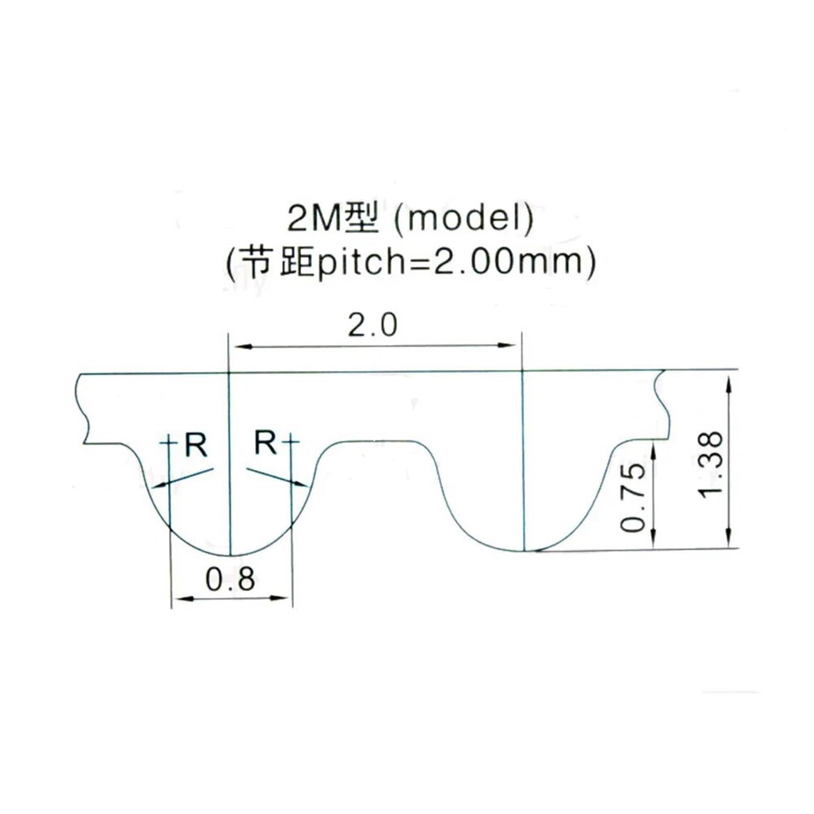 Multirib Correa Trapezoidal Correa Distribución 2GT 5Mm 6Mm 9Mm 10Mm 15Mm Para Impresora 3D GT2 Correa Apertura Síncrona Resistente Al Polvo Caucho Alambre Acero PU. Correas Transferencia(Rubber 10M,B