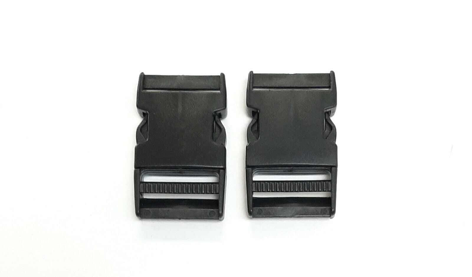 Church Products Uk Unisex Black 40Mm Plastic Side Release Buckles X2 - X50 Quick Snap Clasp Adjustable Webbing Straps Belts Bags Backpacks (2)
