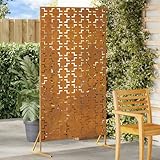 Gecheer Sichtschutz Grau Stahl, Balkonfächer Sichtschutz Trennwand Sonnenschutz für Balkon Café...