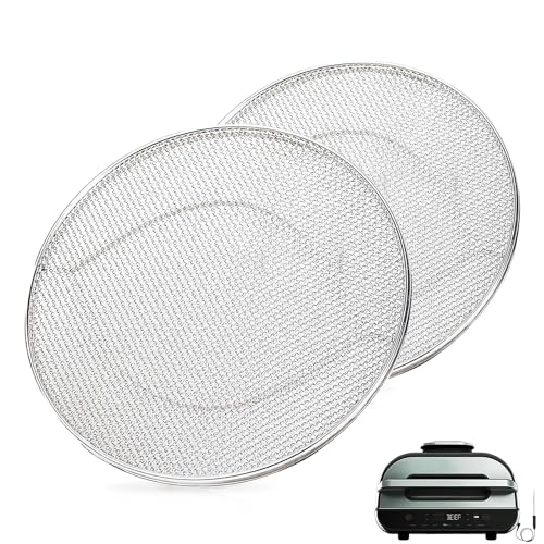 2PCS Stainless Steel Splatter Shield for Ninja Foodi FG551 Air Fryer, Splatter Screen Replacement Parts Compatible with Smart XL 6-in-1 Indoor Grill, FG550/BG500A/DG551 Accessories