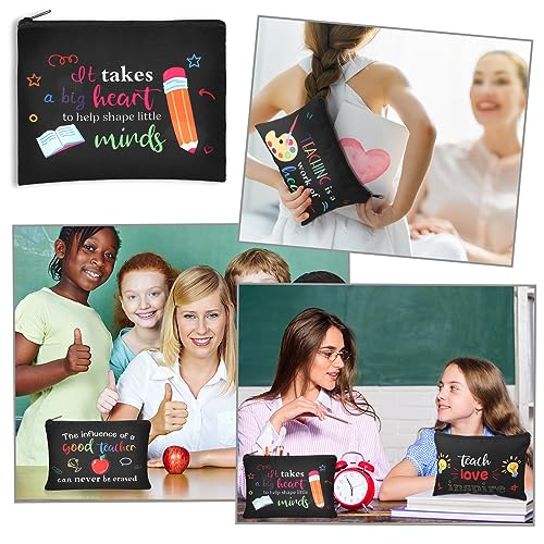 Hillban HILLBAN-TENNIS POUCH BAG-01 32 Pieces Teacher Gifts Teacher Appreciation Gifts Women Cosmetic Makeup Bag Funny Teacher Pencil Pouch For Teacher Graduation Birthday Christmas thumb #4
