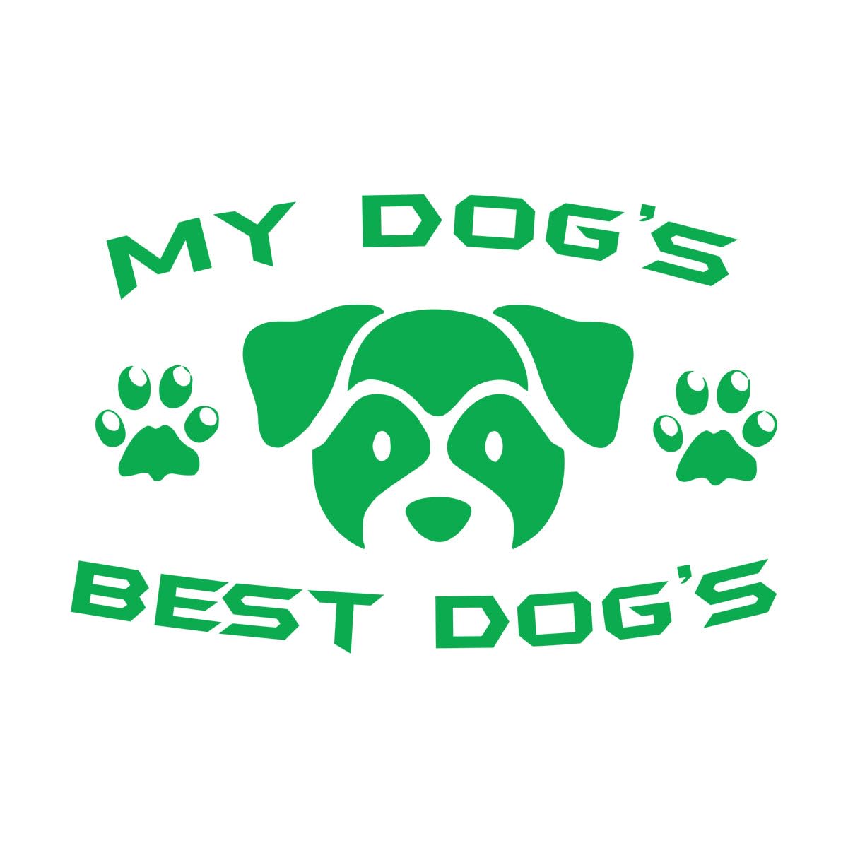 Pet Dog Inscription Words Friend Puppy Wall Decals PVC 48x74.3cm Easy Installation Large Green