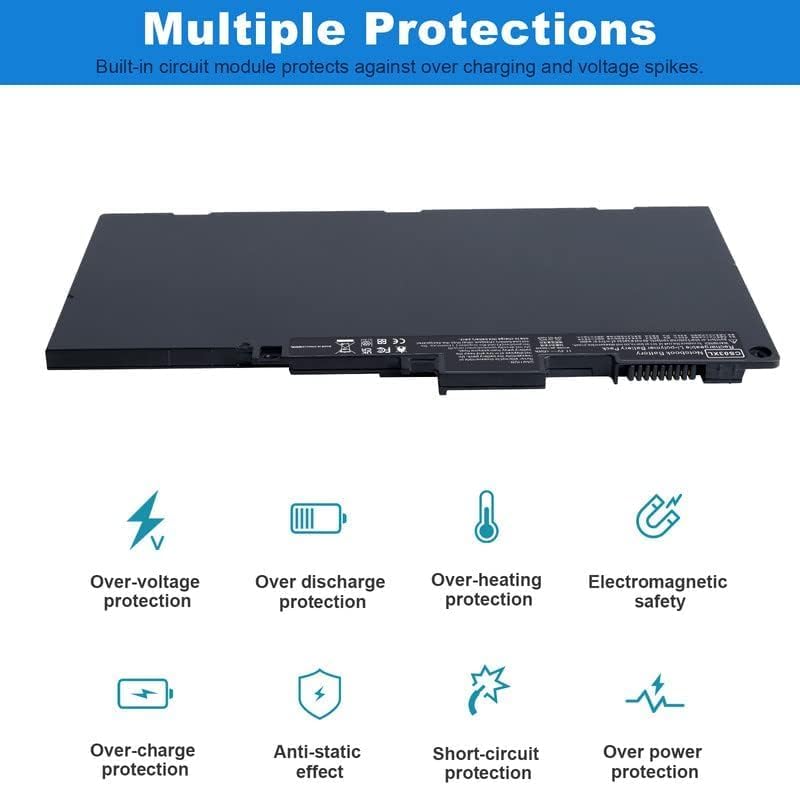 Image of CS03XL Battery for HP EliteBook and ZBook Compatible for EliteBook 840 848 850 745 755 G3 G4 and ZBook 15u G3 G4 Compatible P /N CS03 T7B32AA HSTNN-UB6S HSTNN-IB6Y