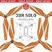 Master Airscrew 3-Blade Upgrade Propellers for 3DR Solo with Built-in Nut - Orange, 4 pcs