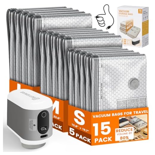 15-Pack Vacuum Seal Bags with Pump