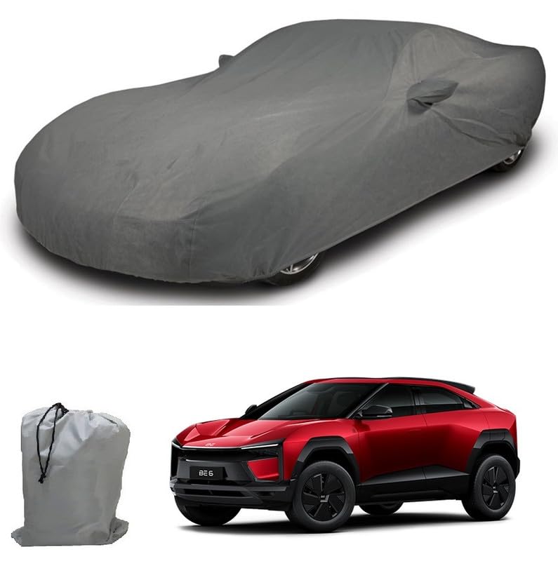Image of ARCUATE Triple Layer Custom fit Car Body Cover for Mahindra BE 6 |Top Layer Dustrproof | Middle Layer Waterproof | Bottom Layer Scratch Protection | Outdoor Indoor Fabric