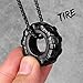 KJFUN Tire Fitness Gym Gold Mens Long Collares Colgantes Cadena Hip Hop para Boy Hombre Joyería De Acero Inoxidable