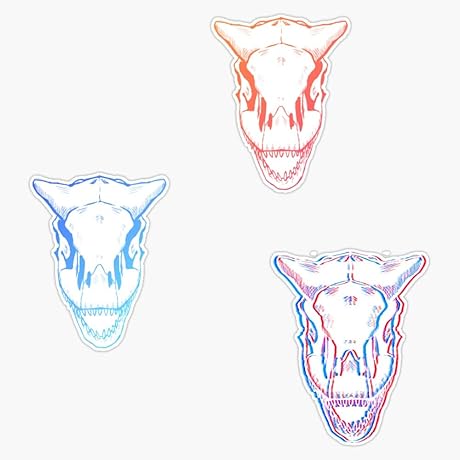 Carno Skull Sticker Decal Size 5" Beware of Dog Home Window Bumper Car Walls Decoration