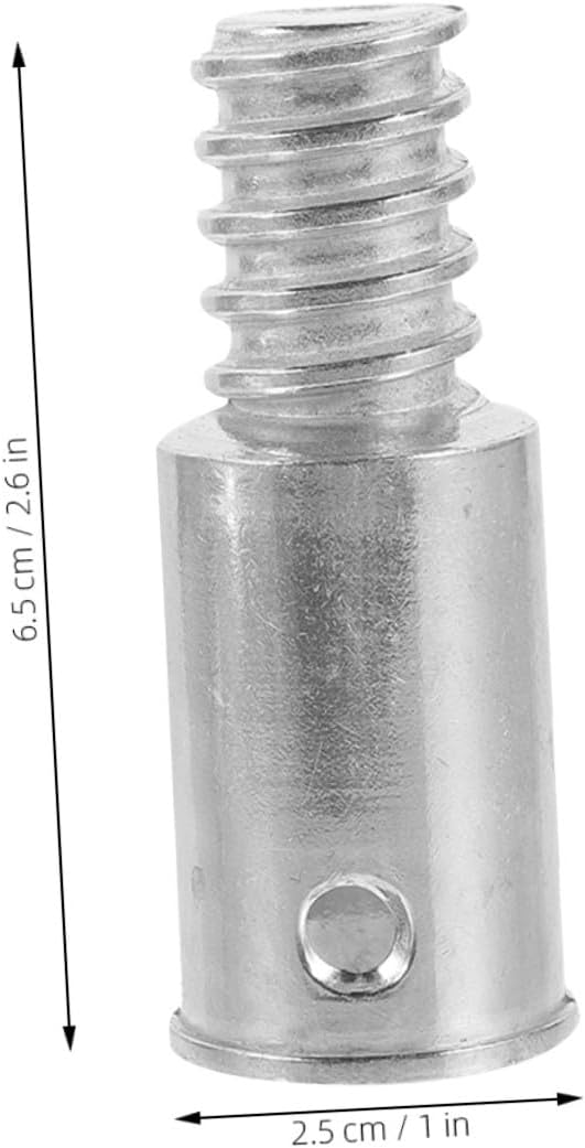 FUOYLOO Broom Handle Threaded Tip Replacement Stainless Steel Extension Pole Adapter Threaded End Tips for Mop Connector