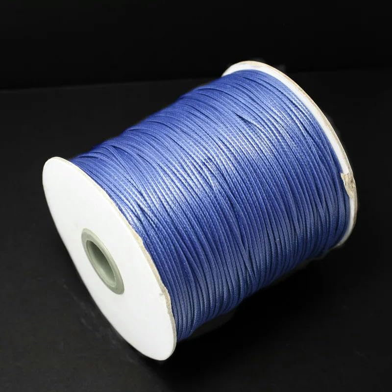 Hilo de Coser，Hilo de poliéster Hilo de Nailon y algodón Encerado, Redondo, Trenzado, for decoración del hogar, Bricolaje, Hecho a Mano.(Royal Blue,Dia 2mm 5meter)