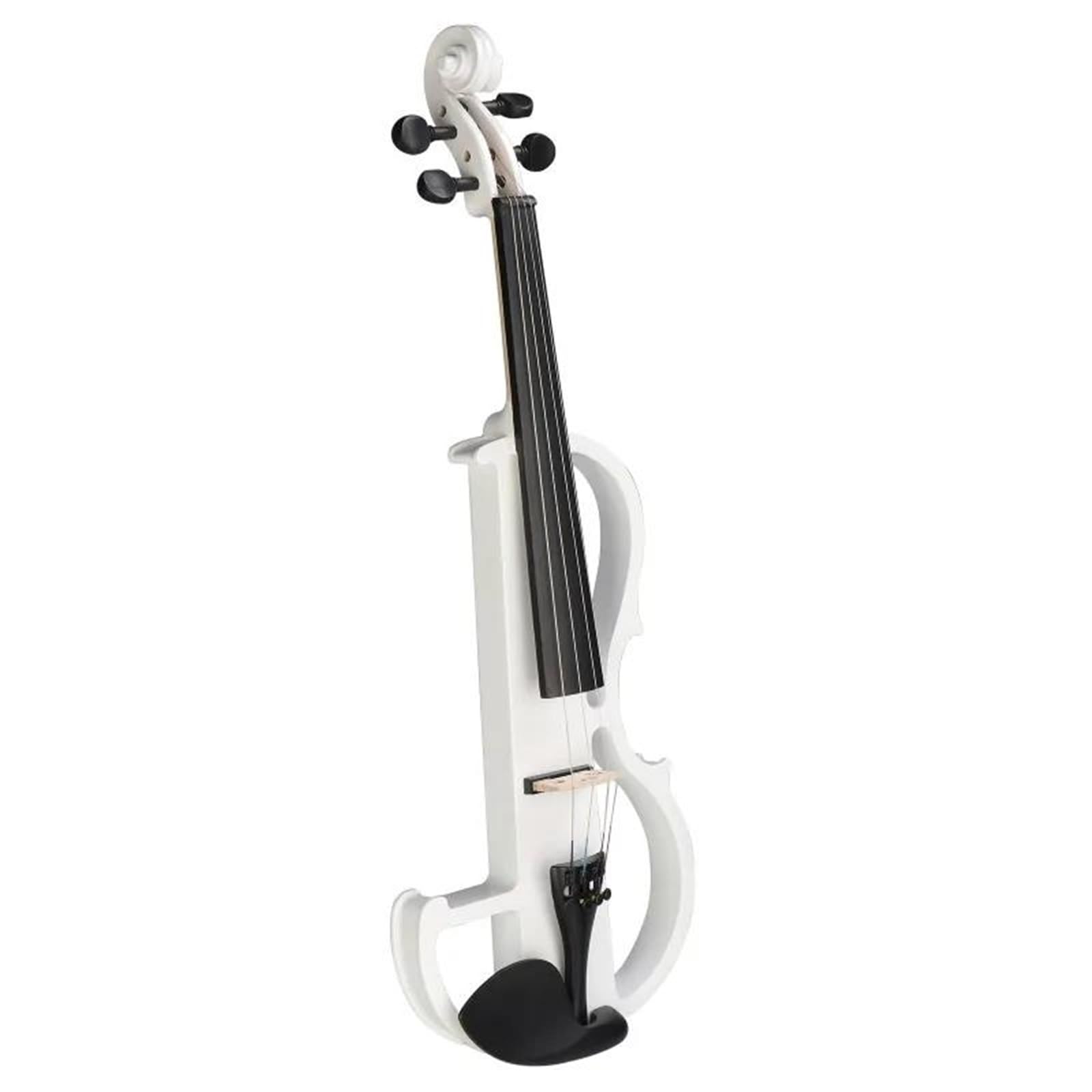 Białe Skrzypce Lakierowane Pianino Z Litego Drewna Futerałem Na Smyczek Instrument Muzyczny Dla Początkujących