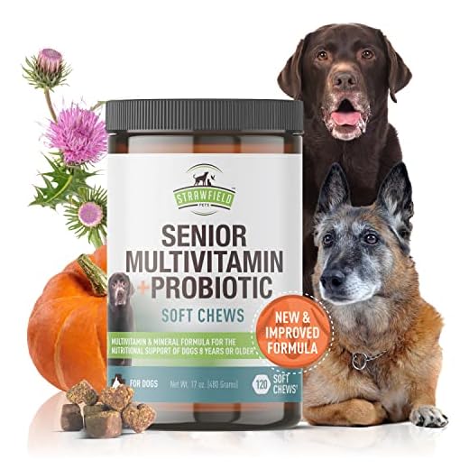 Senior Dog Multivitamin + Dog Probiotics Soft Chews | Glucosamine Chondroitin, Probiotics, Omega 3 | Senior Dog Supplements & Vitamins | Senior Dog Health Supplies