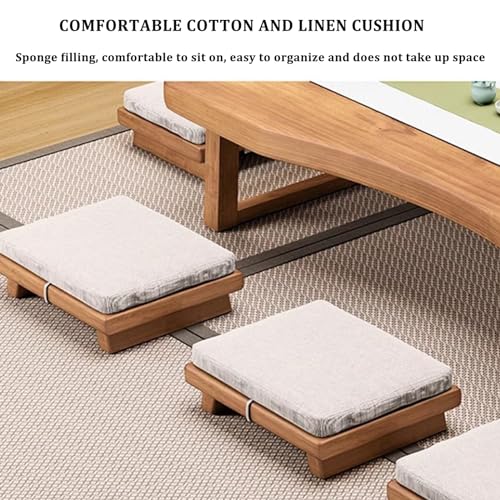 Table basse en bois massif de style japonais pour repas convivial au sol