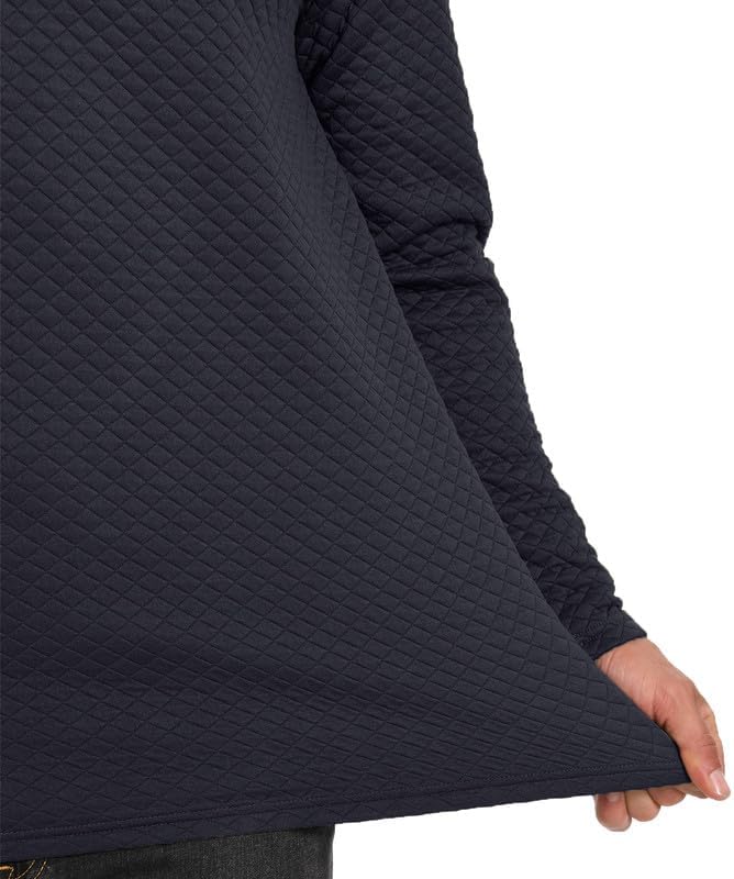 H HYFOL Men's USA Flag Graphic Pullover Waffle 1/4 Zip Stand Collar American Patriotic Sweatshirts - Image 7