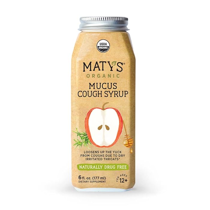 Buy Maty's Organic Mucus Cough Syrup for Adults and Children 12+ Made