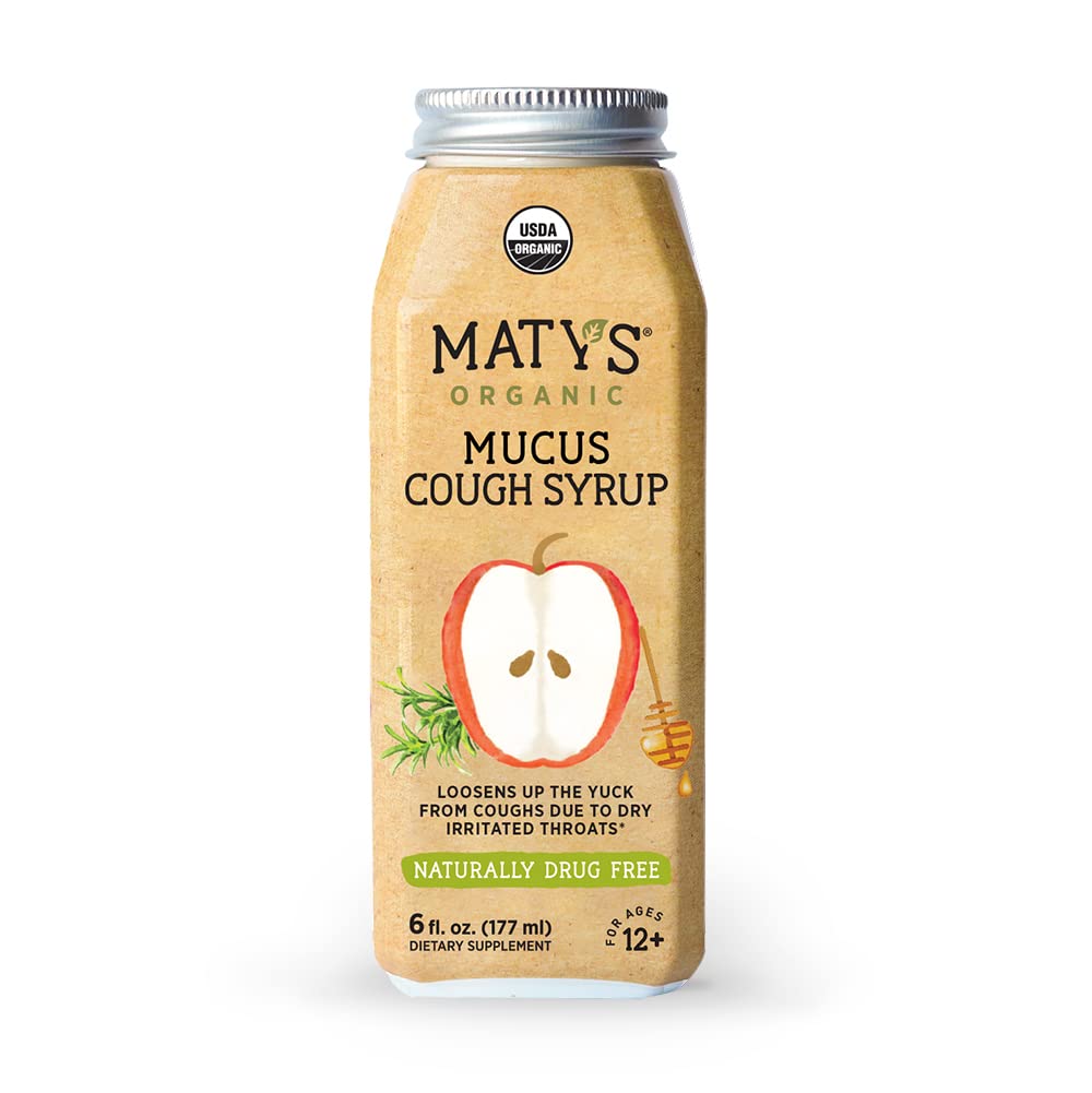 Buy Maty's Organic Mucus Cough Syrup for Adults and Children 12+ Made