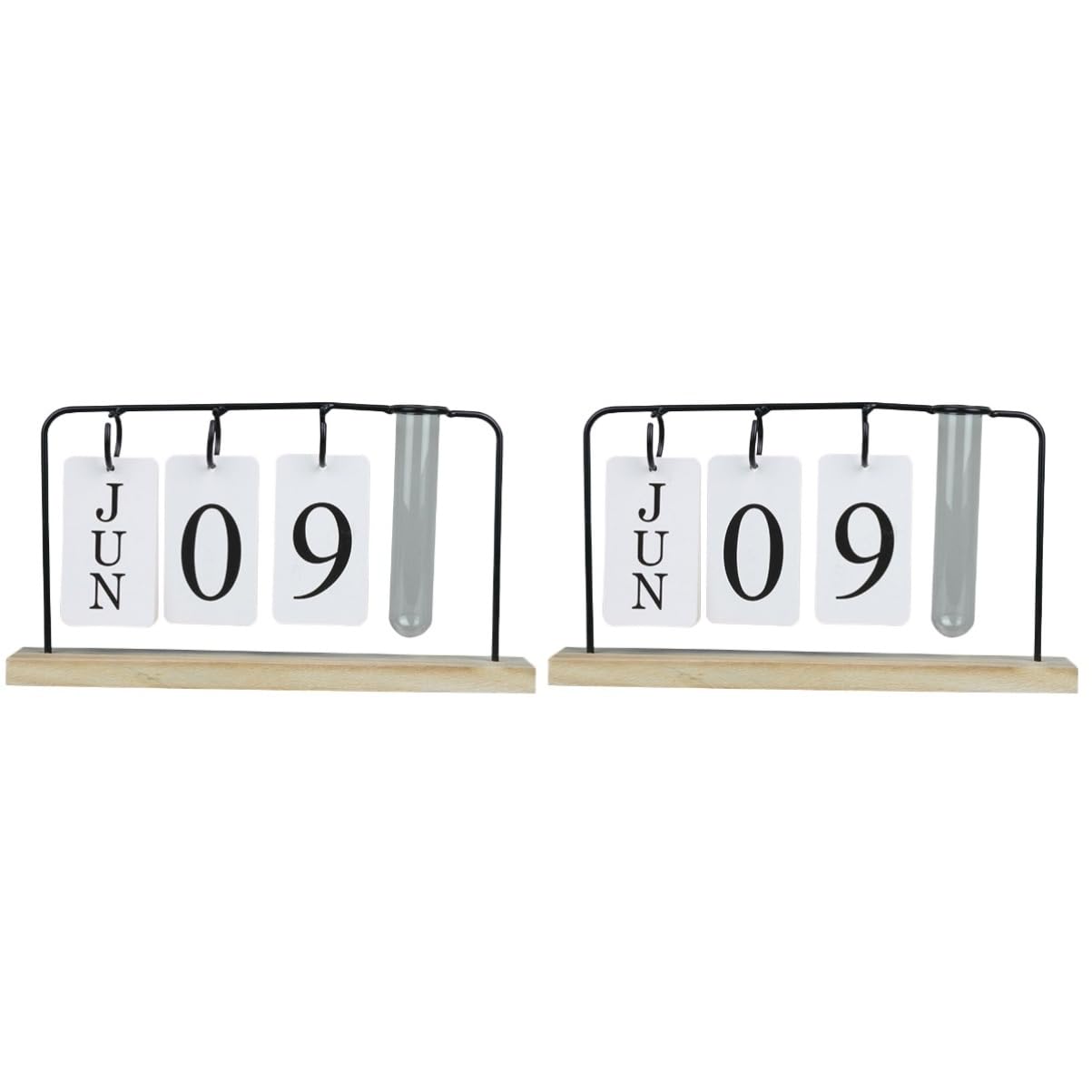 2 pezzi calendario da tavolo composizione floreale calendari perpetui in metallo calendario in cartone decorazioni per sala da casa calendario perpetuo in ferro ufficio in metallo calendario da