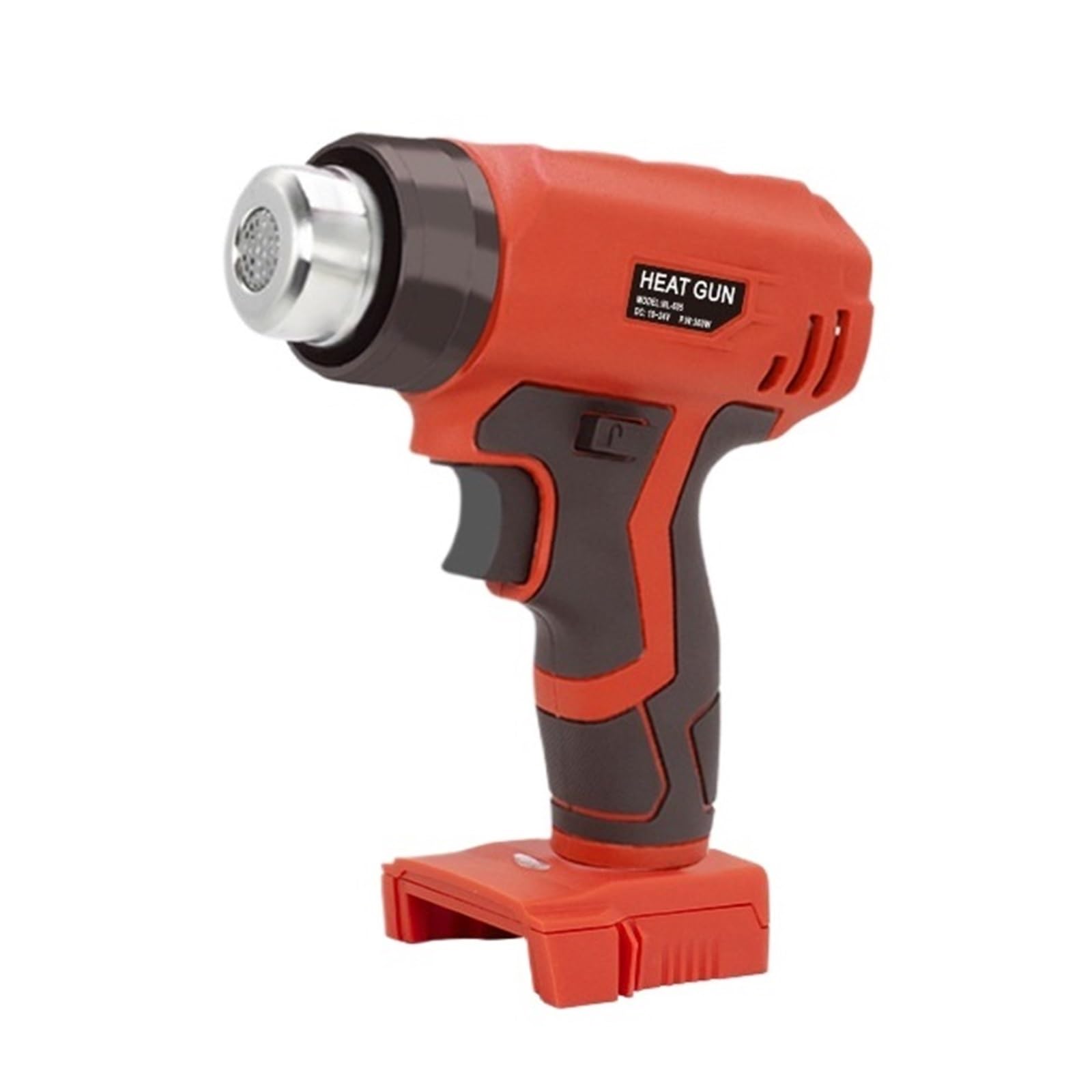 Pistola de calor Pistola De Calor Pistola De Aire Caliente Inalámbrica For Soplador Térmico De Soldadura De Batería De 18V Con 4 Boquillas Para encoger PVC, manualidades, decapado de pintur(Red)